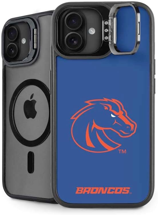 Skinit Kickstand Phone Case Compatible with iPhone 16 - Officially Licensed Boise State University Broncos Mascot Design