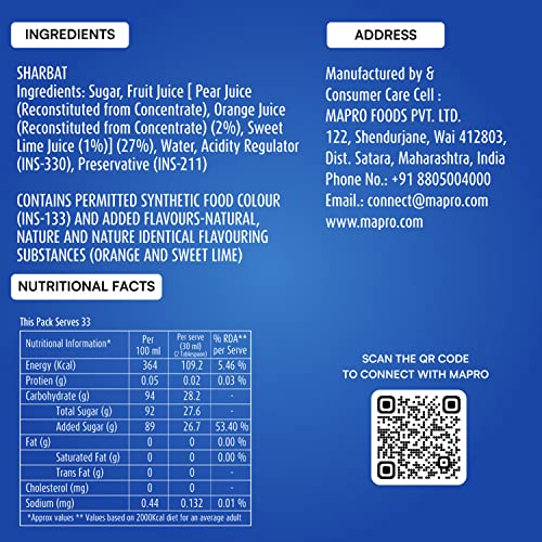 Image of Mapro Lounge Blue Curacao Orange Cocktail Mixer Mocktail Citrus Blue Mocktail Fruit Syrup - 1L |Contains Real Fruit Juice| Gluten Free| Zero Cholestrol (Pack of 3)