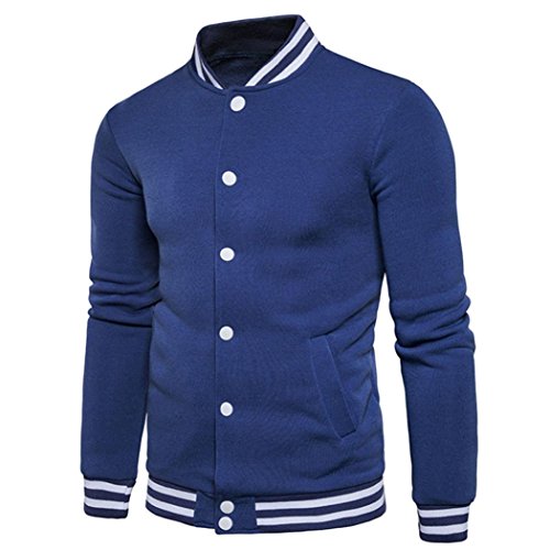 FAMILIZO Abrigos Hombre, Hombres Moda Invierno Ropa De BéIsbol Invierno Sudadera con Capucha Sudadera Capa Sobretodo (S, Azul)
