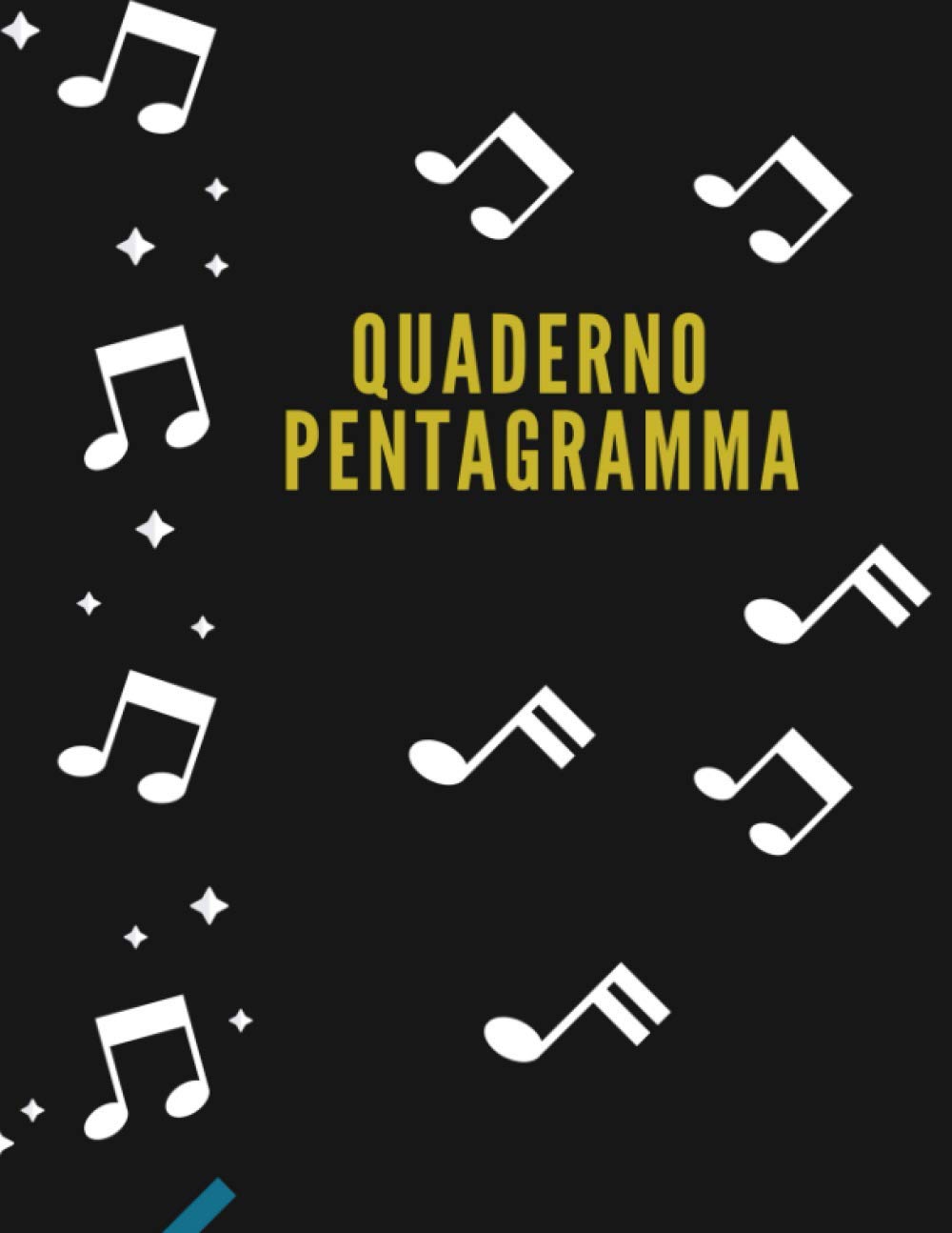 Pentagramma Quaderno Grande Quaderno Di Musica Pentagramma - 100 Pagine  Formato 8.5x11” (21,59x27,94 Cm) - Ideale Per Musicisti E Studenti -  Copertina Lucida, image size:1000x1294