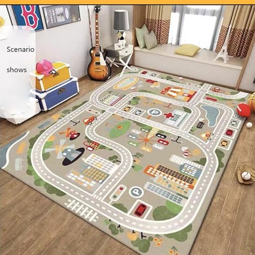 Alfombra abstracta para sala de estar y dormitorio de tacto suave 6