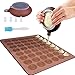 Macarons Backmatte Silikonmatte 38 x 28cm, Nifogo 48 Löcher Silikon Macarons Form mit Dekorationsstift, 4 Düsen Antihaftbeschichtet Makronenplatte Makronenformen für Makronen Kuchen Brot