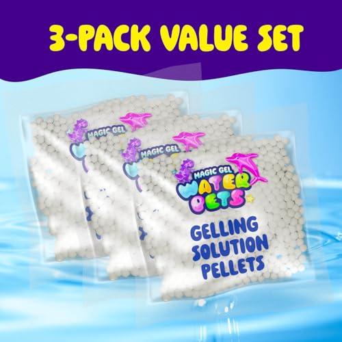 Image of Aqua Fairy Water Pets Solution Refill - 3 Pack Magic Elf Toy Powder Kit - Optimized Solution for DIY Squishy Maker Set - Make Your Own Squishes Toys Craft - Compatible with Most Water Gel Kits