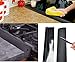 Silicone Kitchen Stove Gap Covers, Kitchen Counter Gap Anti-Slip Non-Tacky Filler Seals Spills Between Counter, Stovetop, Oven, Washer, Heat-Resistant，Set of 2 (21 Inches, Black) by liboyixi
