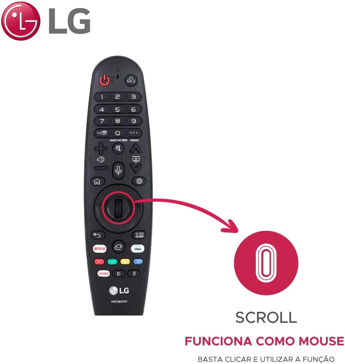 Controle Remoto Smart Magic Tv LG MR22G AKB76040003 / AKB76039903 Controle Remoto Smart Magic Tv LG MR22G AKB76040003 / AKB76039903