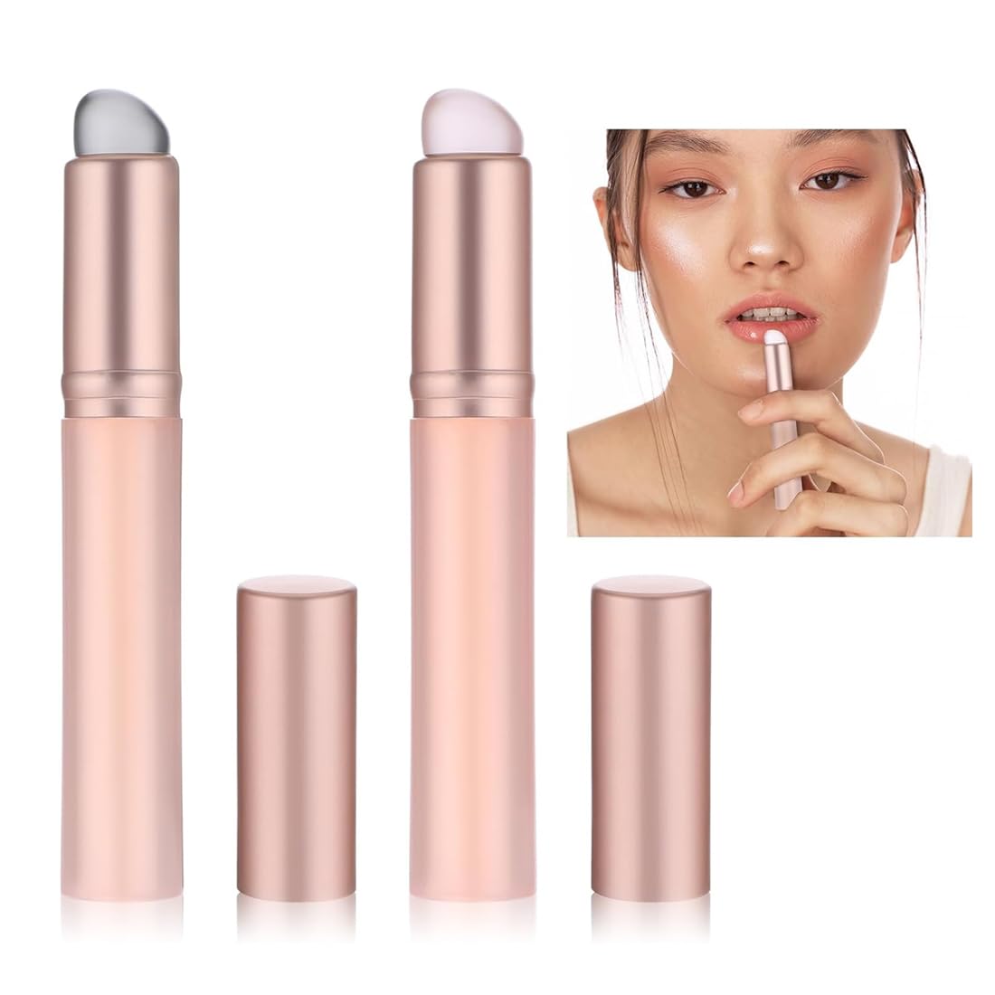 2 Pezzi Pennello Per Labbra In Silicone Applicatore Per Trucco Morbido E Rotondo Per Rossetti Lucidalabbra Balsamo Labbra Correttore E Nail