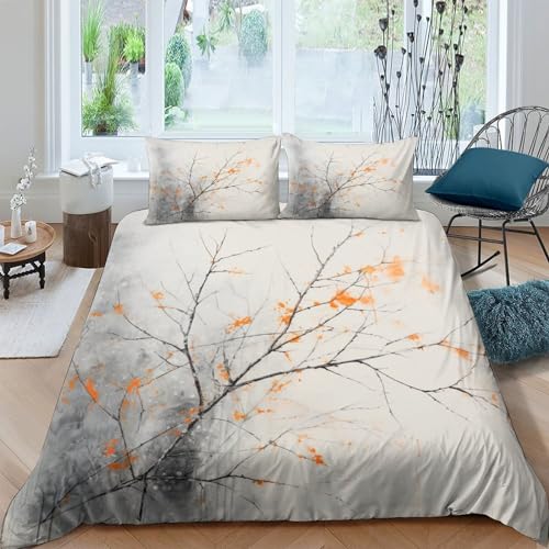 Housses de couettes 200x200 cm lit double microfibre grise