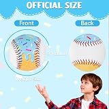 AKAIXI Baseballs PVC 9in Practice Baseball for Training Hitting Unique Lifestyle Decor Ideal Personalized Inspired Gifts for Players Coaches Moms (Blue Drip, Baseball Set (2 Piece))