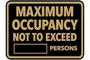 Classic Framed Custom Maximum Occupancy Not to Exceed Sign