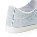 Light Blue Canvas Sneakers for Women Low Top Round Toe Flat Loafers Memory Foam Comfortable Slip on Fashion Sneakers for Walking Size 6