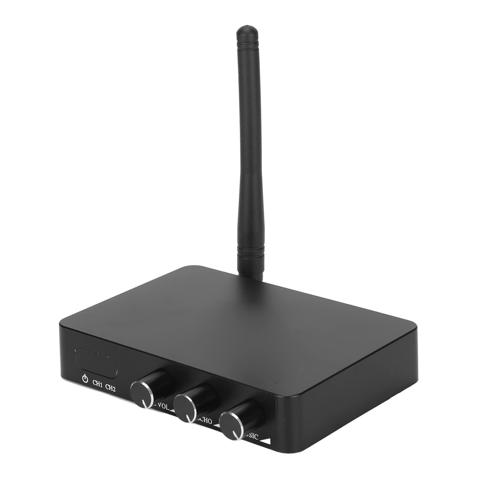 Bewinner Microfonico Wireless Professionale K2, Set Microfono Dinamico Cordless VHF con 2 Microfoni per Karaoke, Casa, Feste, Riunioni, TV, Telefoni, Tablet, Computer