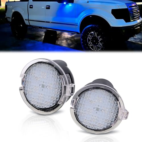 Nilight 2PCS luces LED azul para espejo lateral Ford