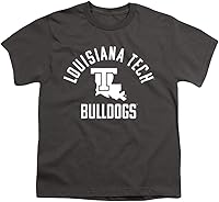 Vista 10 de Louisiana Tech University Camiseta oficial de un color con logotipo de Bulldogs para niños y niñas