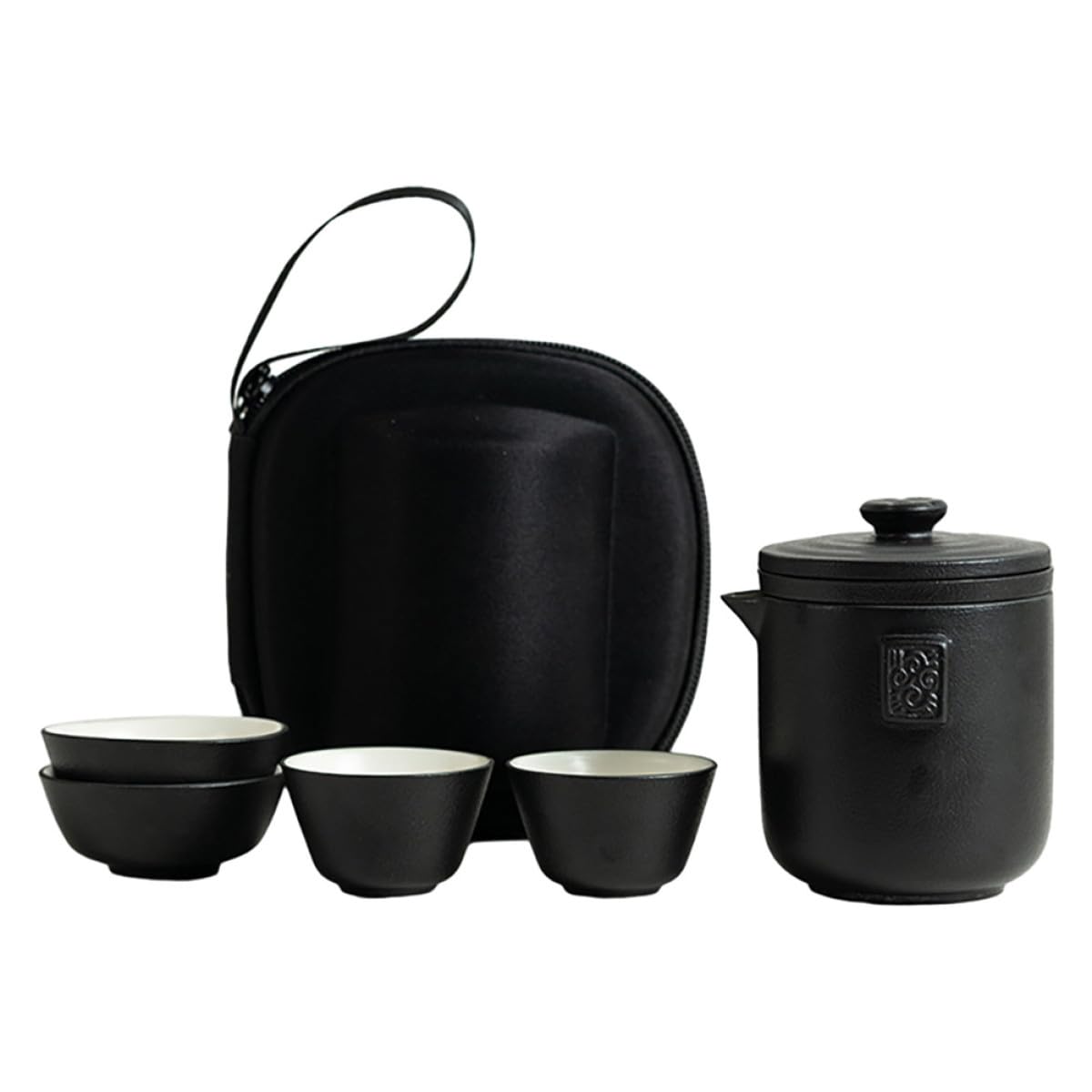 Juego de tetera y taza de cerámica con bolsa portátil para disfrutar del té en tus viajes