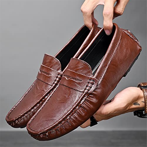 LEADER SHOW Men's Casual Loafers Moccasin Slip on Flats Boat Casual Dress Driving Shoes4
