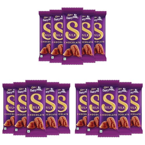 Image of Cadbury Dairy Milk Silk Chocolate Bar, 60 g (Pack of 15)