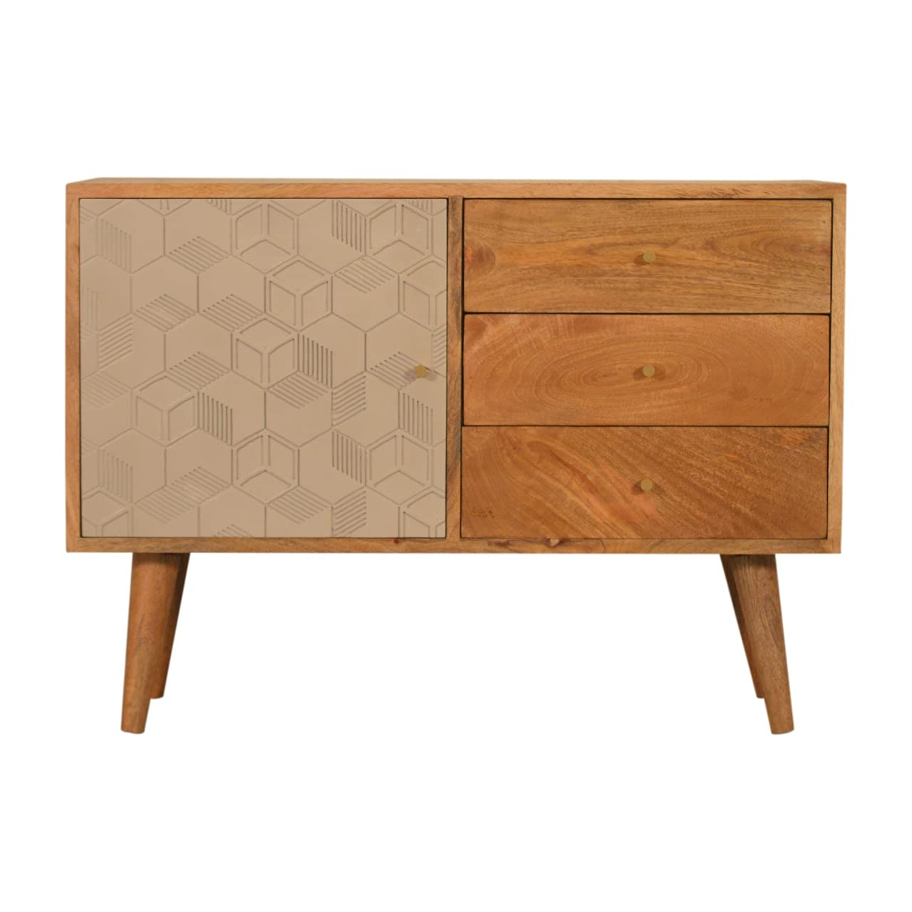 Artisan Furniture Cabinet, Mango Wood, Oak-ish + Vintage Grey, One Size-image-42