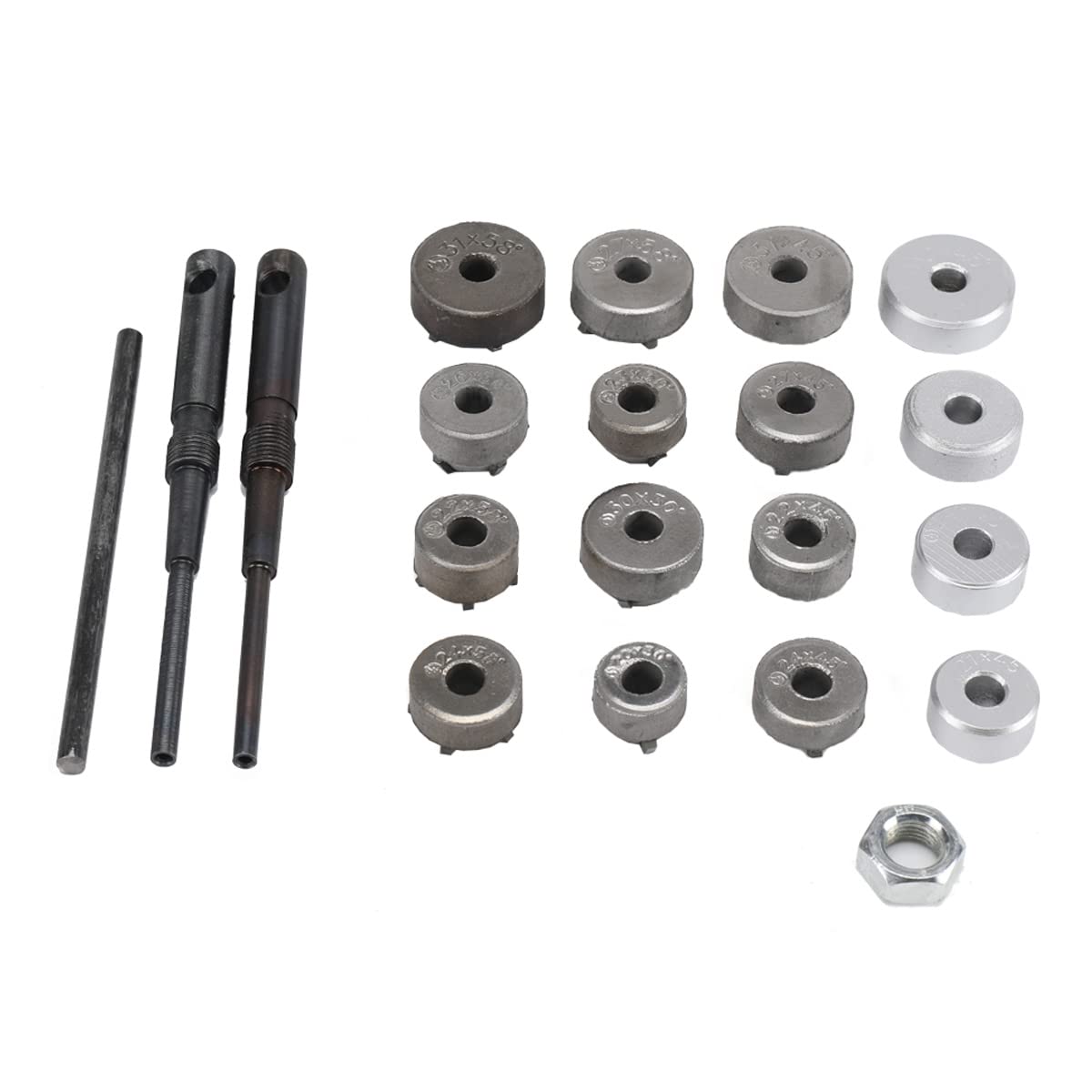 Lot de 20 outils de réparation de siège de soupape de moto - Outil de coupe de soupape de déplacement - Roue de meulage en carbure de tungstène