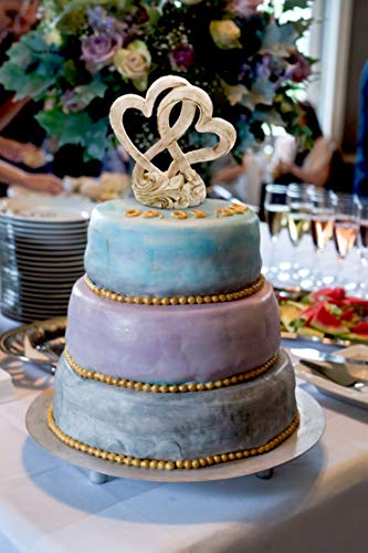 Fashioncraft Vintage Style Double Heart Design Cake Topper/Centerpiece, One Size, Cream #TOP2