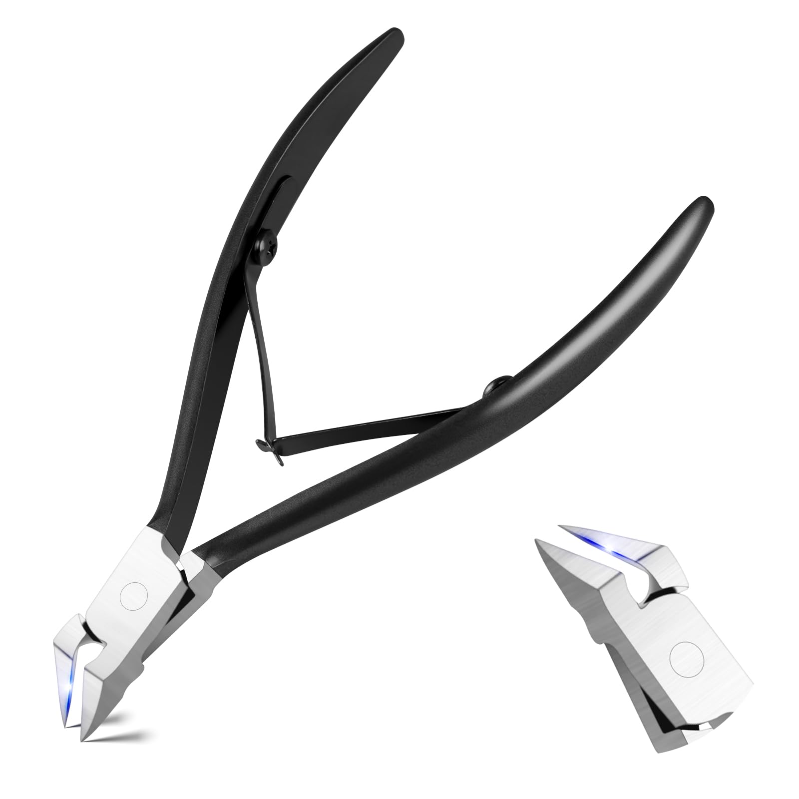AOOWU Tagliaunghie Inox Professionale, Tronchesino Unghie Piedi Lama Dritta, Tagliaunghie Piedi di Precisione, Tronchese Unghie, per Uper Unghie Spesse e Dure Pedicure e Manicure Strumenti