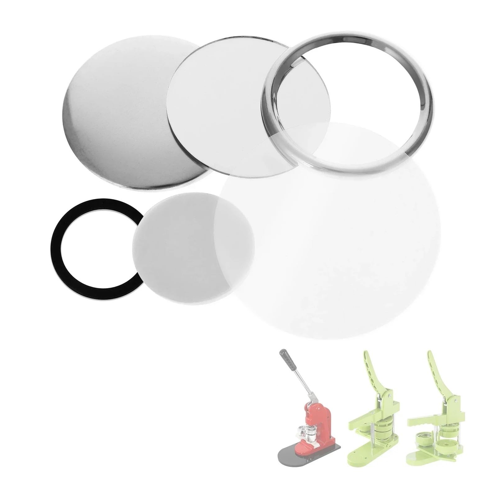100 set di 58 mm 75 mm portachiavi specchio distintivo vuoto spille pulsanti specchietti tascabili parti rotonde for macchina for la produzione di pulsanti Realizzazione efficiente(75mm)