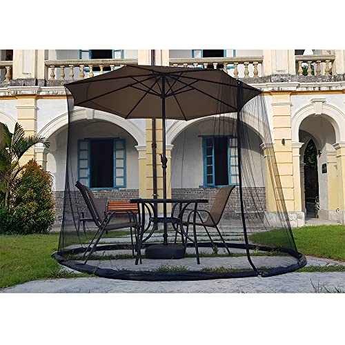 9/10 FT Mosquito Net for Patio Umbrella Outdoors Screen Polyester Hanging Tent(Mosquito Net Only) - Image 5