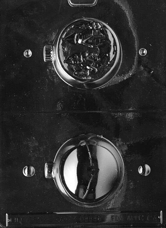 Miniatura 2 de Moldes de chocolate para Navidad, ornamenta, bomba, escena campestre, bolas de chocolate, C64, moldes de plástico de 3 pulgadas de diámetro