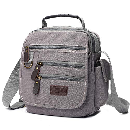 Image of Mens bag Canvas Shoulder Bag Small Messenger Crossbody Bag Work Bag Vintage Multi-function