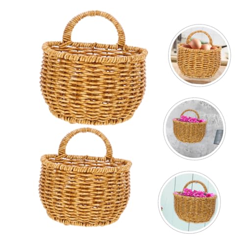 Cesta colgante para cocina rústica de pared ideal para organizar ajo y fruta 8