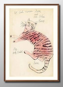 Amazon.co.jp: アンディ ウォーホル 猫 ネコ A3 サイズ おしゃれ 絵画
