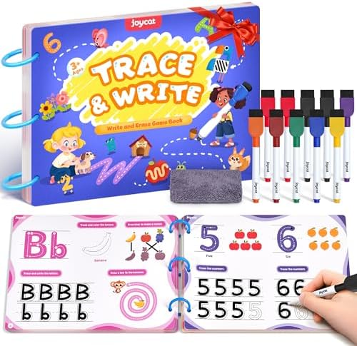 JoyCat Preschool Learning Activities 48 Reusable Pages, Handwriti...