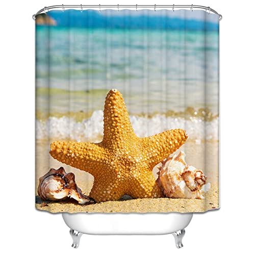 Rideau Douche Polyester Haute Qualité Motifs Marins 165x200cm - 3