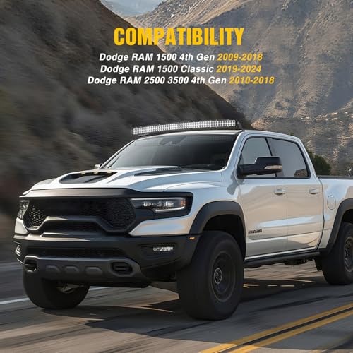 Image of Nilight 52 inch Curved Light Bar Bracket for RAM 2010-2018, 1500 Classic 19-24