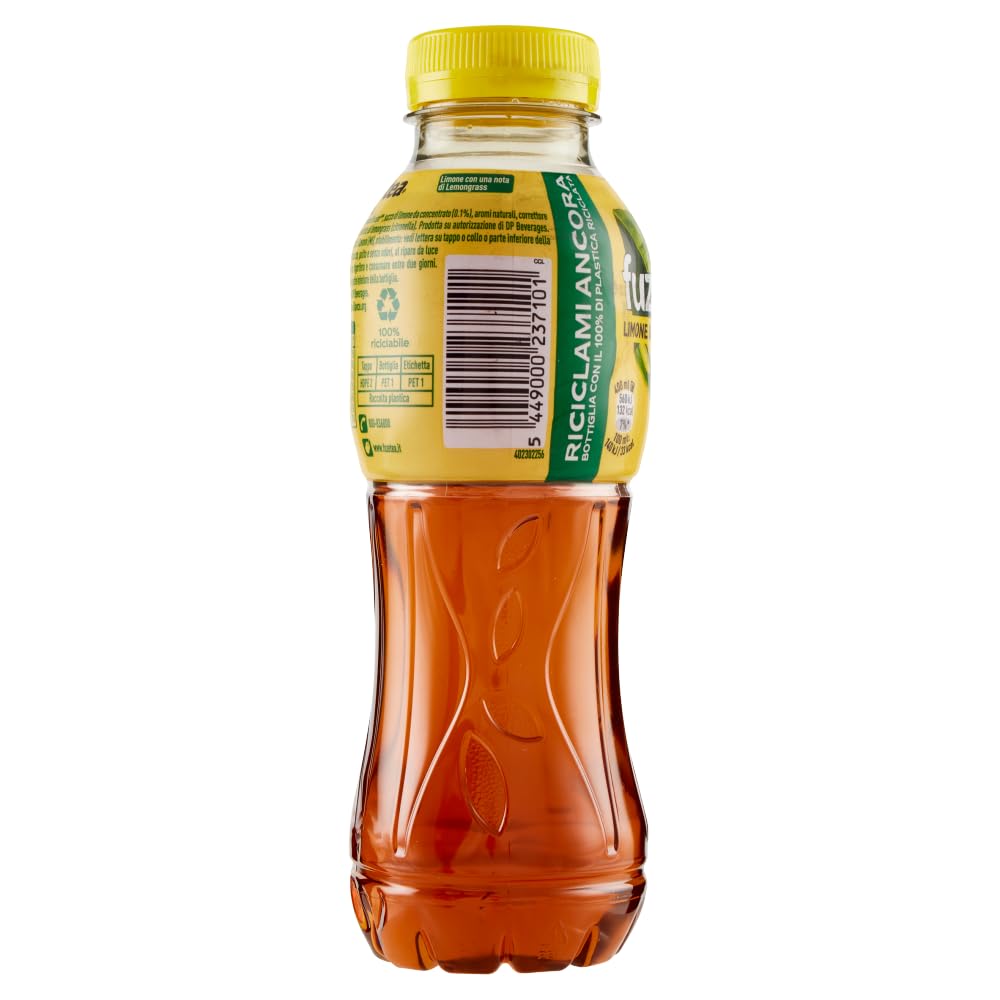 Italian Gourmet Limone tè freddo Zitronen-Eistee in PET-Flasche, 48 x 400ml | Bevanda analcolica con nota di citronella; Schwarztee-Drink erfrischend für, Gesamtnettogewicht 19,2 L + Kostenlos Polpa 400g