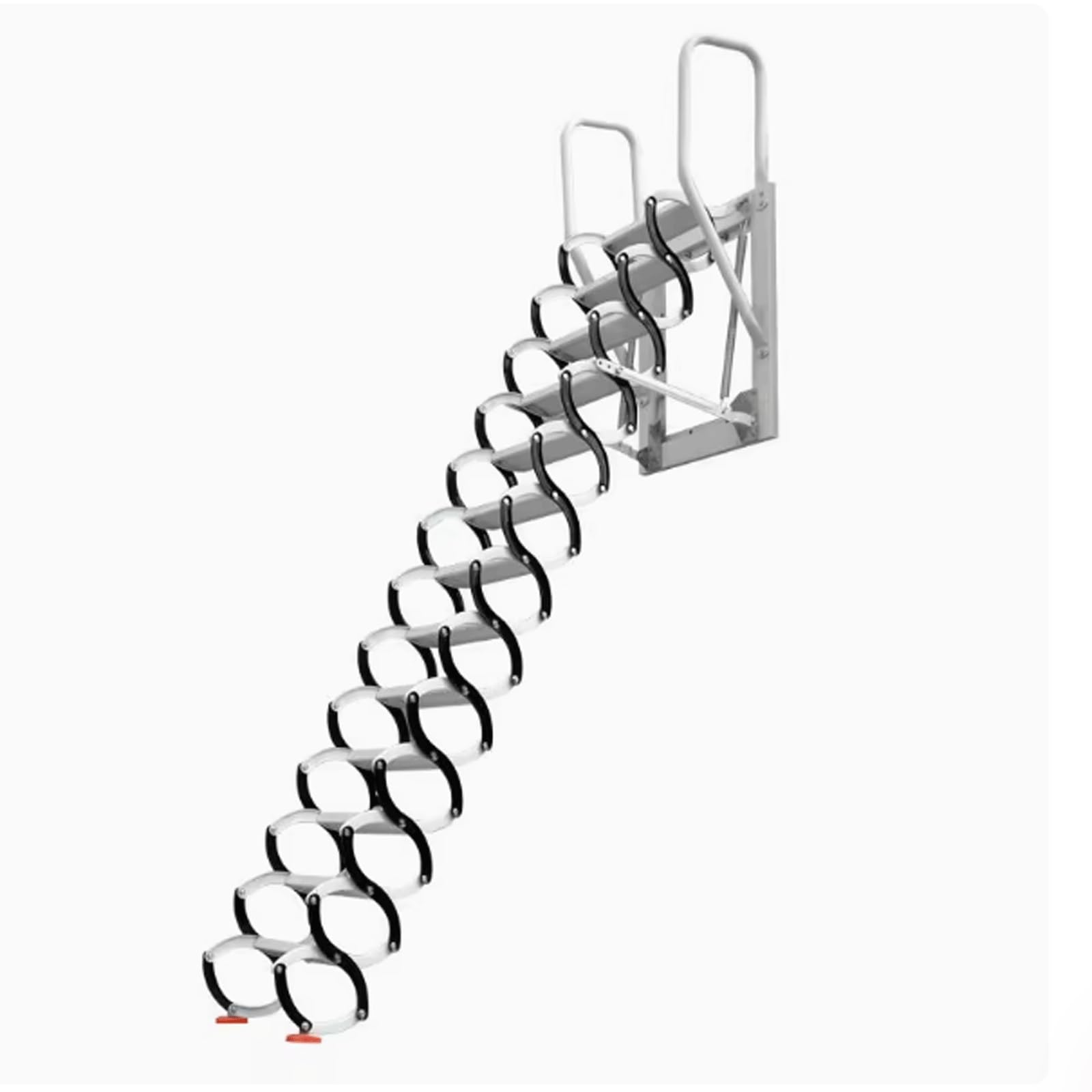 Attic Staircase Manual Wall Mounted Folding Loft Ladder Attic Stairs Retractable Collapsible Stairs Attic Stairs Carbon Steel