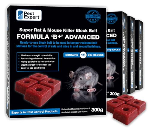 Advanced Rat & Mouse Poisoning Bait Blocks (1.2kg) Strongest Supe...