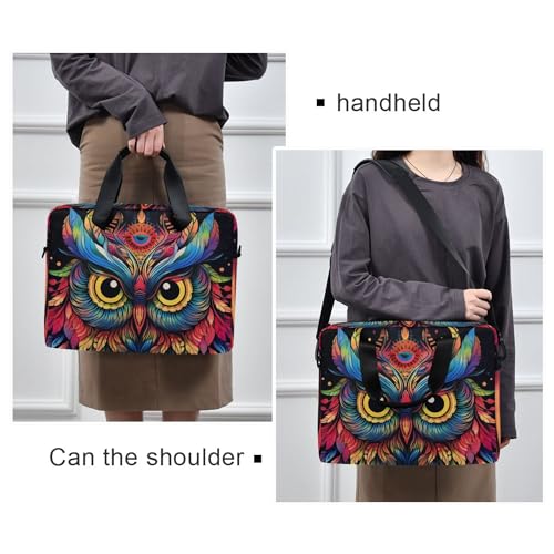 Funda para portátil Boho ALAZA con estampado búho arcoíris miniatura 2
