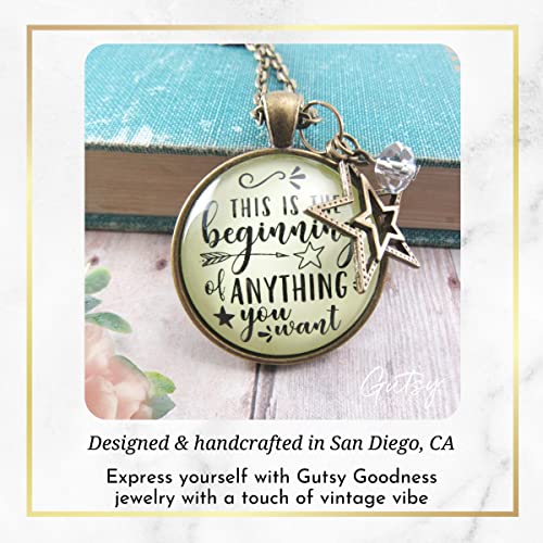 Gutsy Goodness PRNE24005519 Congratulations Necklace The Beginning Of Anything Life Adventures Jewelry Gift 24 Inch thumb #3