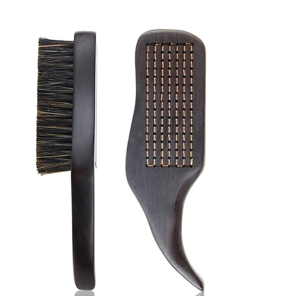 Grzebień Broda szczotka Rozdrobniona szczotka do włosów męska hebanowa szczotka do cięcia włosów brody golenia Bristles Bristles Gospodarstwa domowego Grzebień Grzebień do Włosów (Color : A)