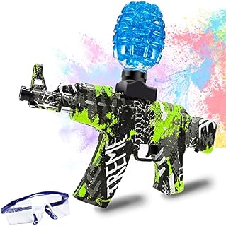 Gel Blaster, AKM-47 Automatic Electric Toy Foam Blasters For Kids With 10 Recycle Soft Bullets & 10000 Bullets, Gel Blasters Pistol For Children & Adults Outdoor (Green)