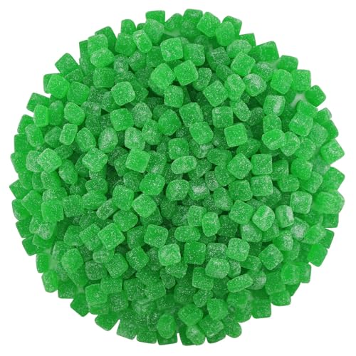 Cubos ácidos masticables en frasco 2 lb manzana verde miniatura 1