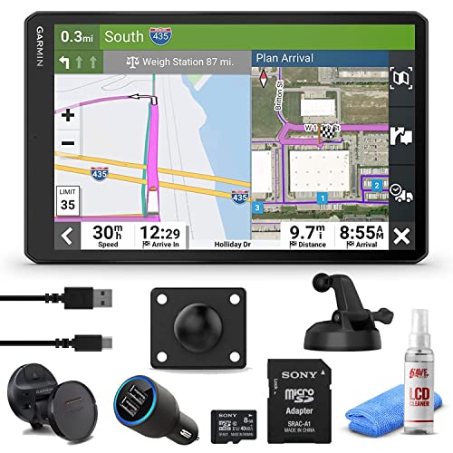 Garmin Dezl Otr810, Extra-Large, Easy-To-Read 8" Gps Truck Navigator, Custom Truck Routing, Birdseye Satellite Imagery With 8Gb Micro Sd Card, Usb Car Adapter & 6Ave Cleaning Kit #TOP9