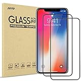 JOTO Screen Protector for iPhone 11 Pro/iPhone Xs/iPhone X,Full Screen Tempered Glass Film, Edge to Edge Protection Screen Cover for Apple iPhone 11 Pro 2019/iPhone XS/iPhone X -2 Pack Black