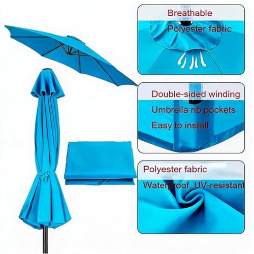 Auvent de remplacement pour parasol de balcon blanc 4m - 5