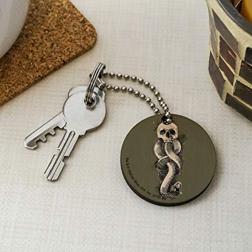 Harry Potter The Dark Mark Wood Wooden Round Keychain Key Chain Ring #TOP27