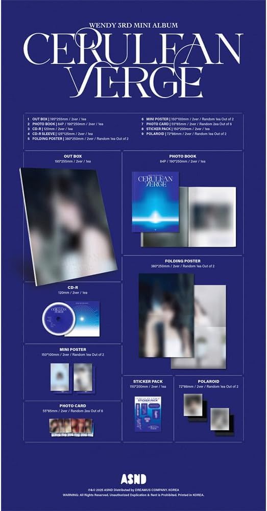 wendy – [Cerulean Verge] 3rd mini album (Photobook 2 verset) + dodatkowe fotokarty
