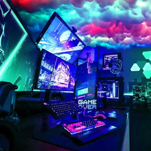 Luz LED Tornado 3D Nube Multicolor para Pared y Techo 5V miniatura 6