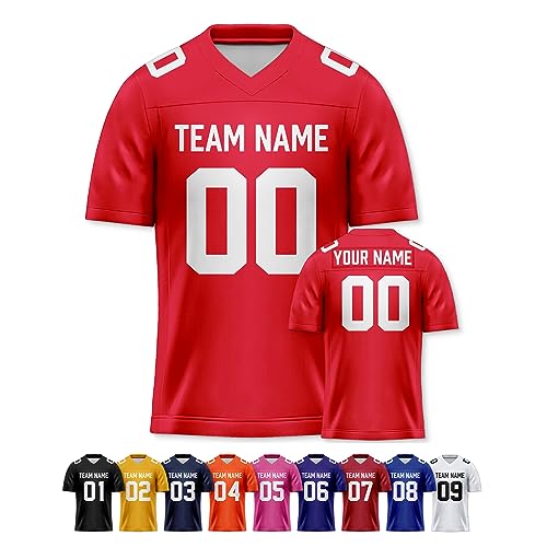 Image of Custom Replica Football Jersey with Name Number Logo