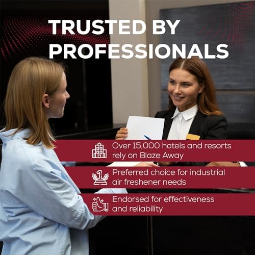 Blaze Away Commercial Air Freshener & Odor Eliminator for Strong Odor - Industrial-Grade Room Spray & Room Deodorizer for Home, Car, Smoke & Pet Odors - Long-Lasting Odor Absorber, Room Fresheners