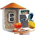 Dzees Smart Bird Feeder with Camera Solar Powered, Bird Watching, AI Identify Species, Auto Capture Videos, 2K HD Video, Ideal Gift for Family, Mother, Friends